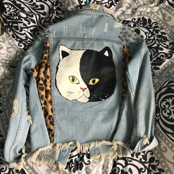 cat jean jacket